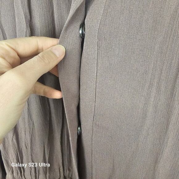 Torrid Snap Front Shirt Dress Plus Size 3X Chocolate Brown Minimalist Academia - Picture 6 of 9